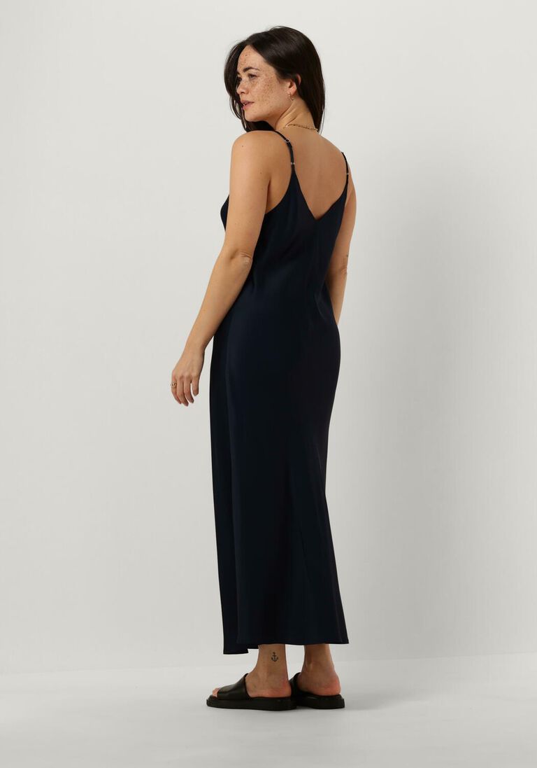 RESORT FINEST donkerblauwe resort finest midi jurk slip dress