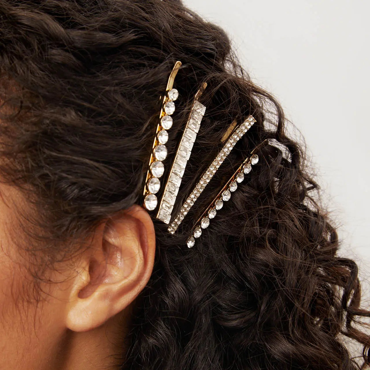 All Dressed up Rhinestone Bobby Pins 4 Piece Set