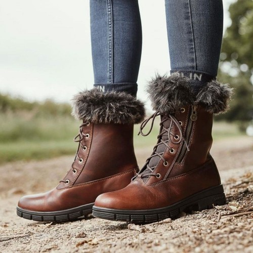 Botas de montaria Bourne para adultos, unissex, marrom avermelhado