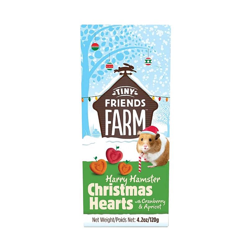 Tiny Friends Farm Russel Christmas Hearts Knaagdier 120 gram Cranberry & Abrikoos | 20256.2