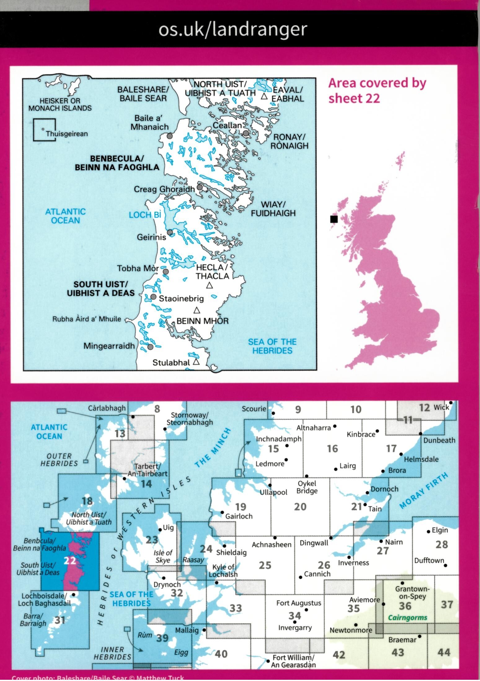 ORDNANCE SURVEY - 22 GB BENBECULA 1 50 000