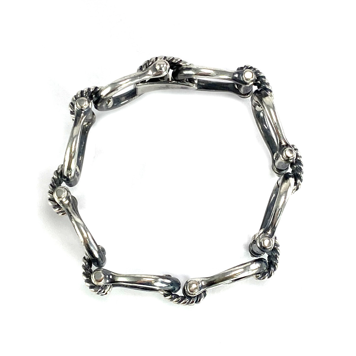 Bracelet d'occasion argent 925 maille fantaisie 19 cm