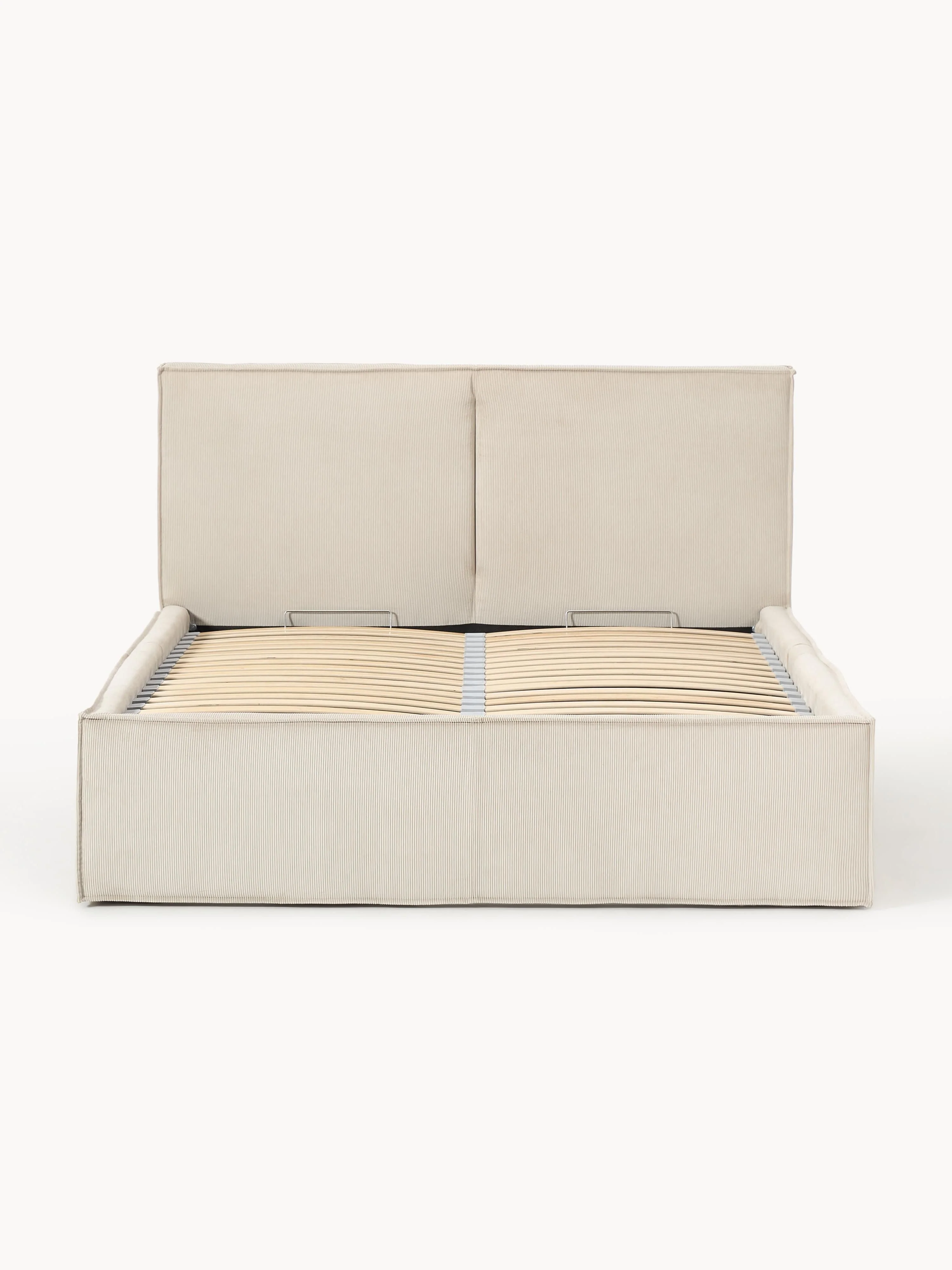 Ribfluwelen gestoffeerd bed Dream met opbergruimte
