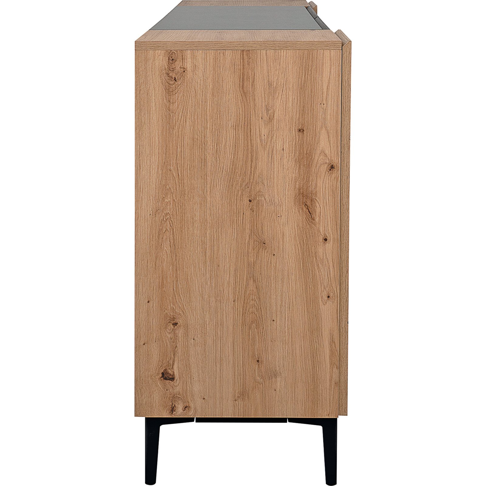 Sideboard Joe Dekor Eiche Artisan schwarz 180 x 90 x 42 cm
