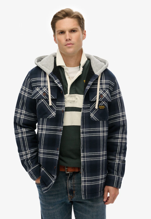 Superdry Langarmhemd »SURPLUS HOODED CHECK SHIRT«