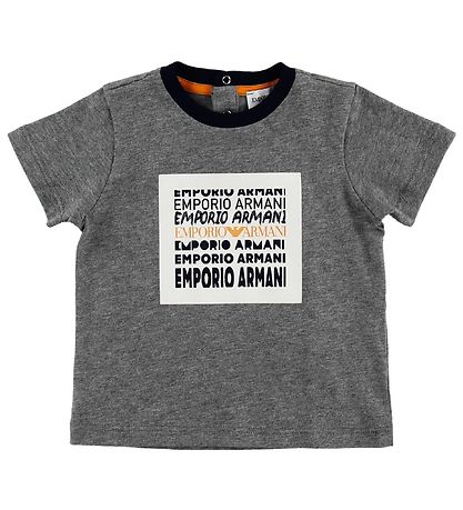 Emporio Armani T-Shirt - 3er-Pack - Graumeliert/schwarz/orange