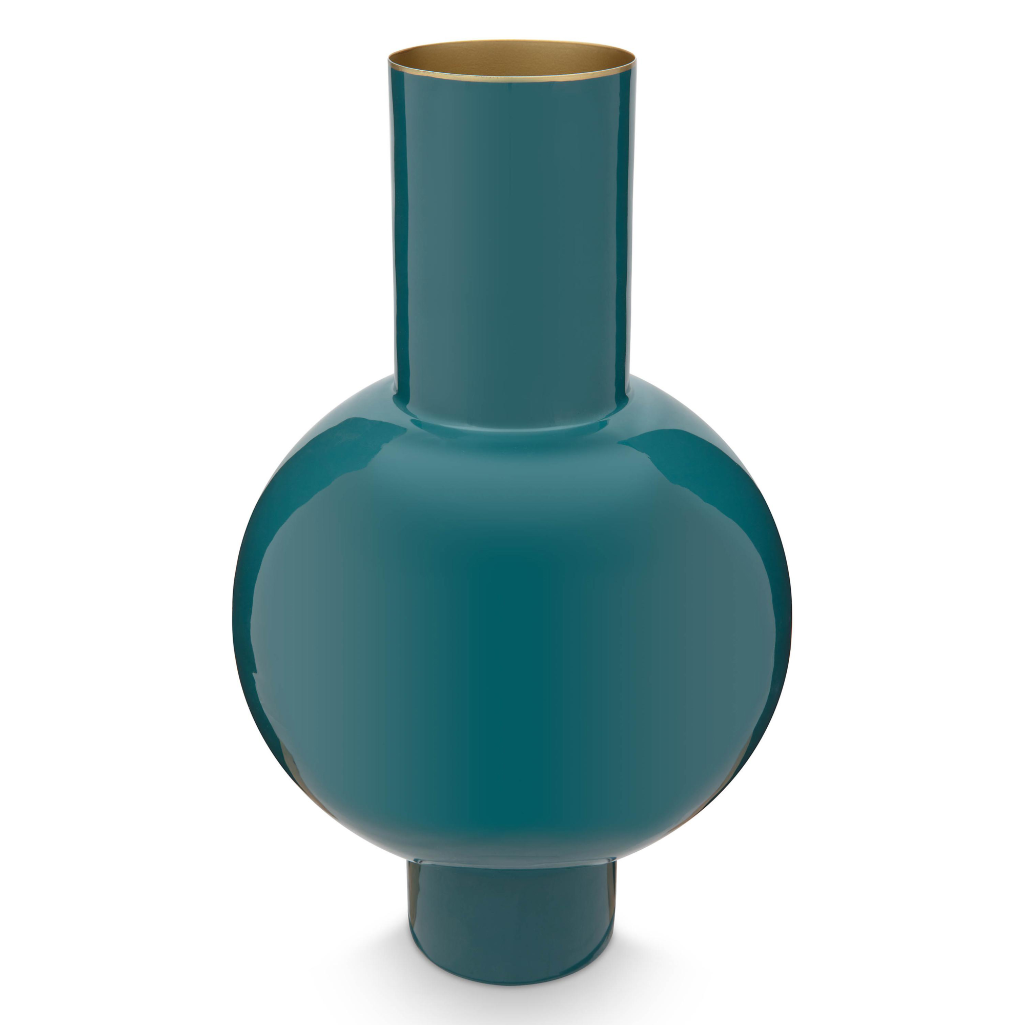 Vaas metaal azuurblauw