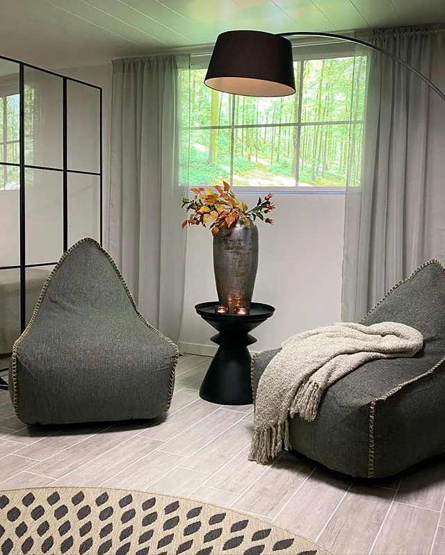 Decoratieve vaas LORCA Keramiek 48 cm Donkergrijs