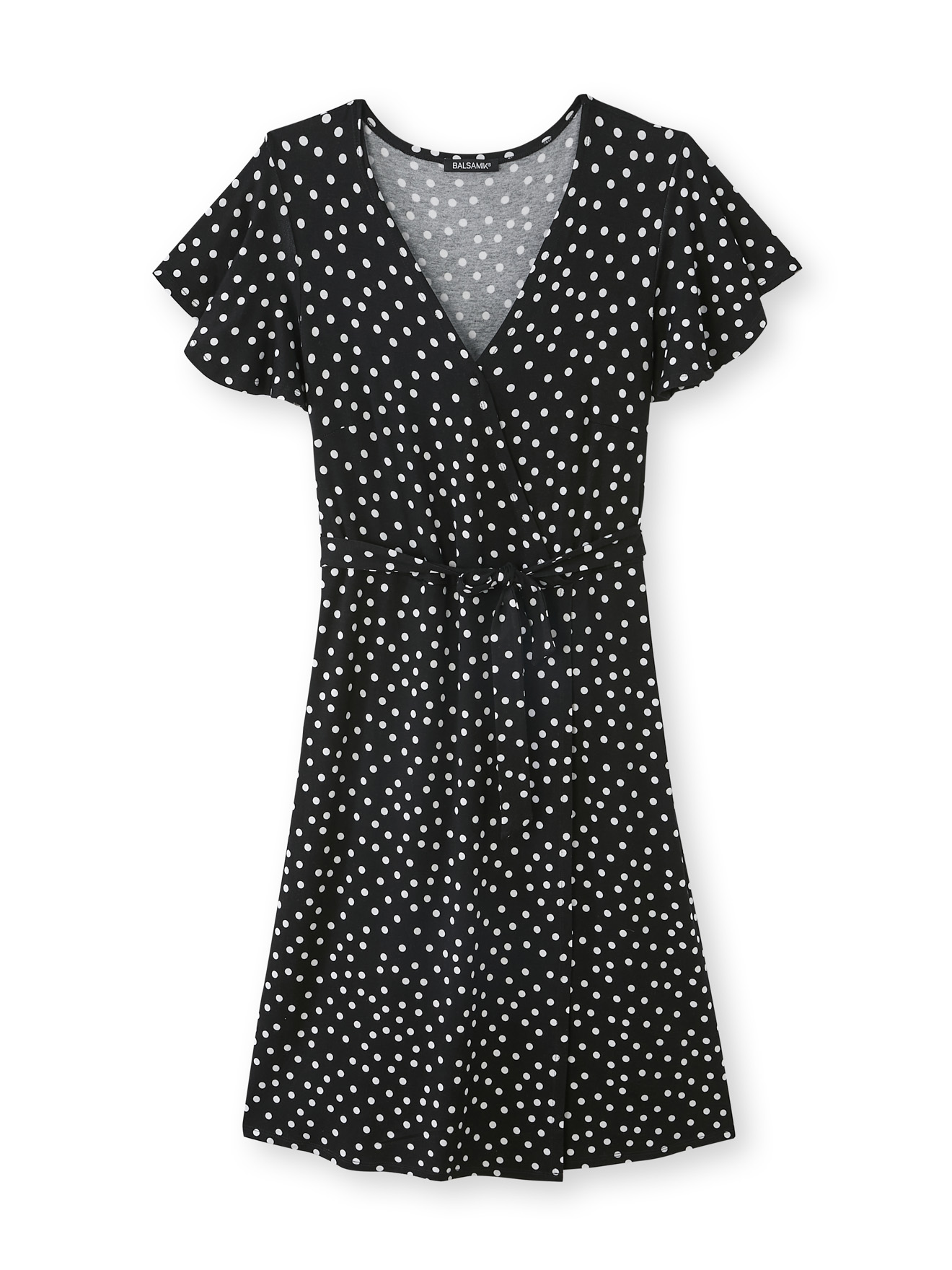 Robe effet cache-coeur en maille