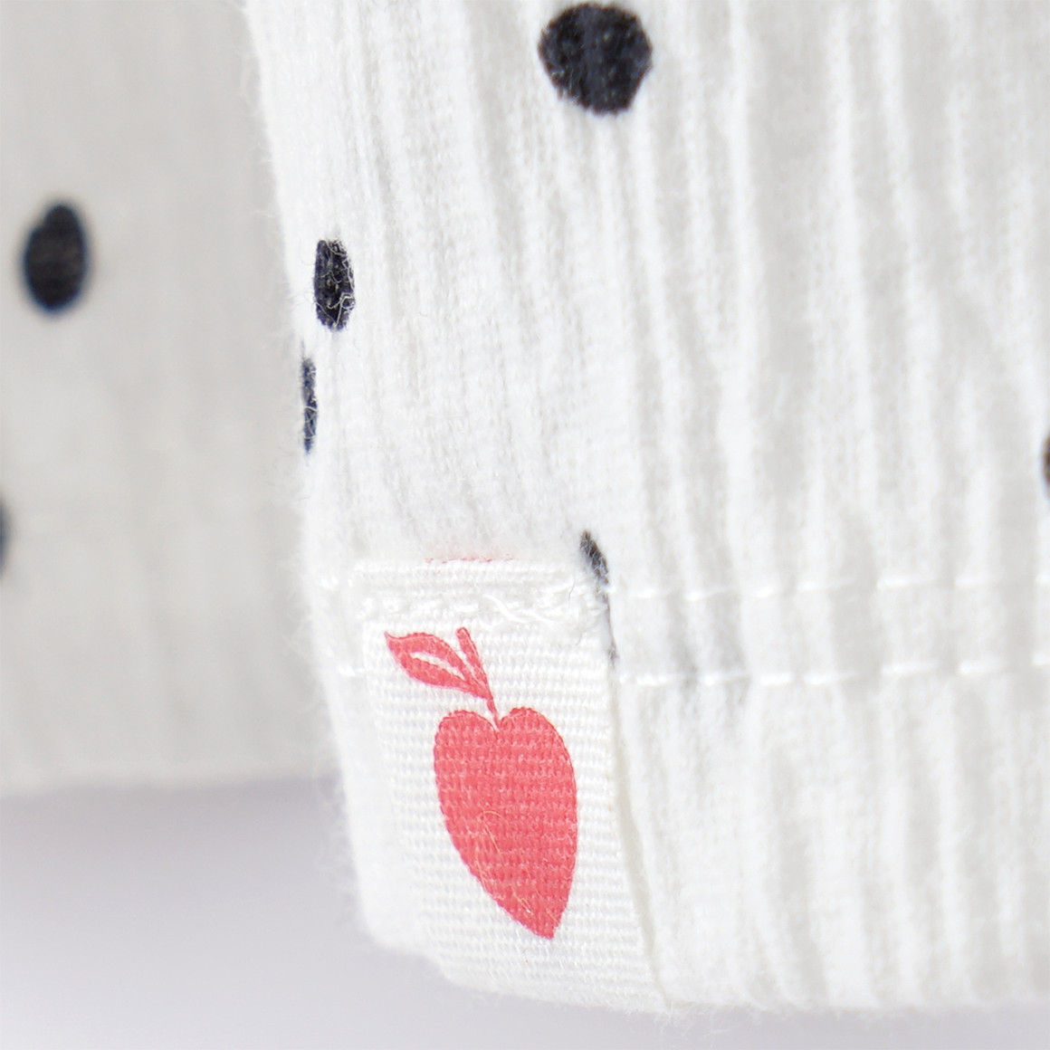 Topomini Baby Bluse mit Punkte-Allover weiss / schwarz