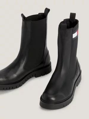 Botas Chelsea de cano alto em couro