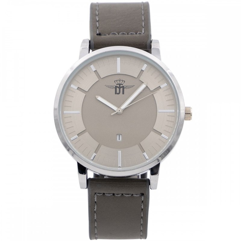 Coffret montre Homme M. JOHN bracelet Cuir Gris