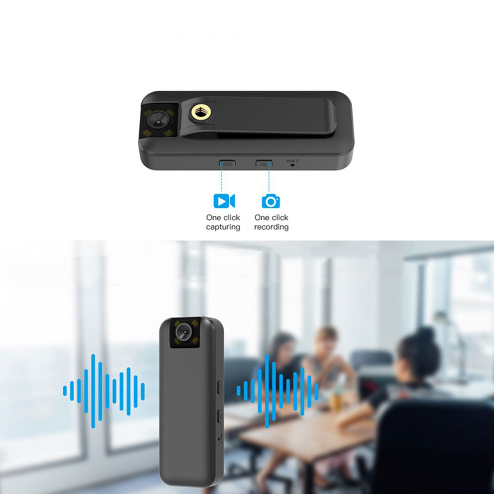 Mini 1080p Kamera mit Sprachaufzeichnung / MicroSD und SIM-Slot / 180° Blickwinkel / Nachtsicht / 4G (5000mAh) - Schwarz
