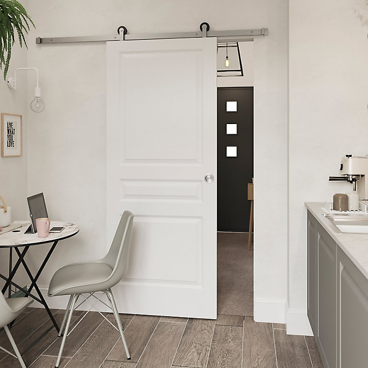 Porte coulissante Ordesa blanc H.204 x l.83 cm