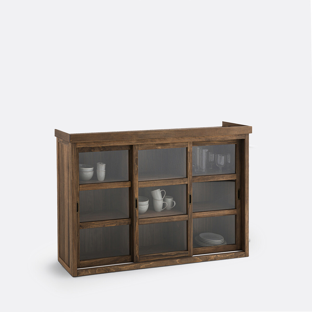 LA REDOUTE INTERIEURS<br>Cômoda com 3 portas de vidro, em MDF de pinho maciço Lunja