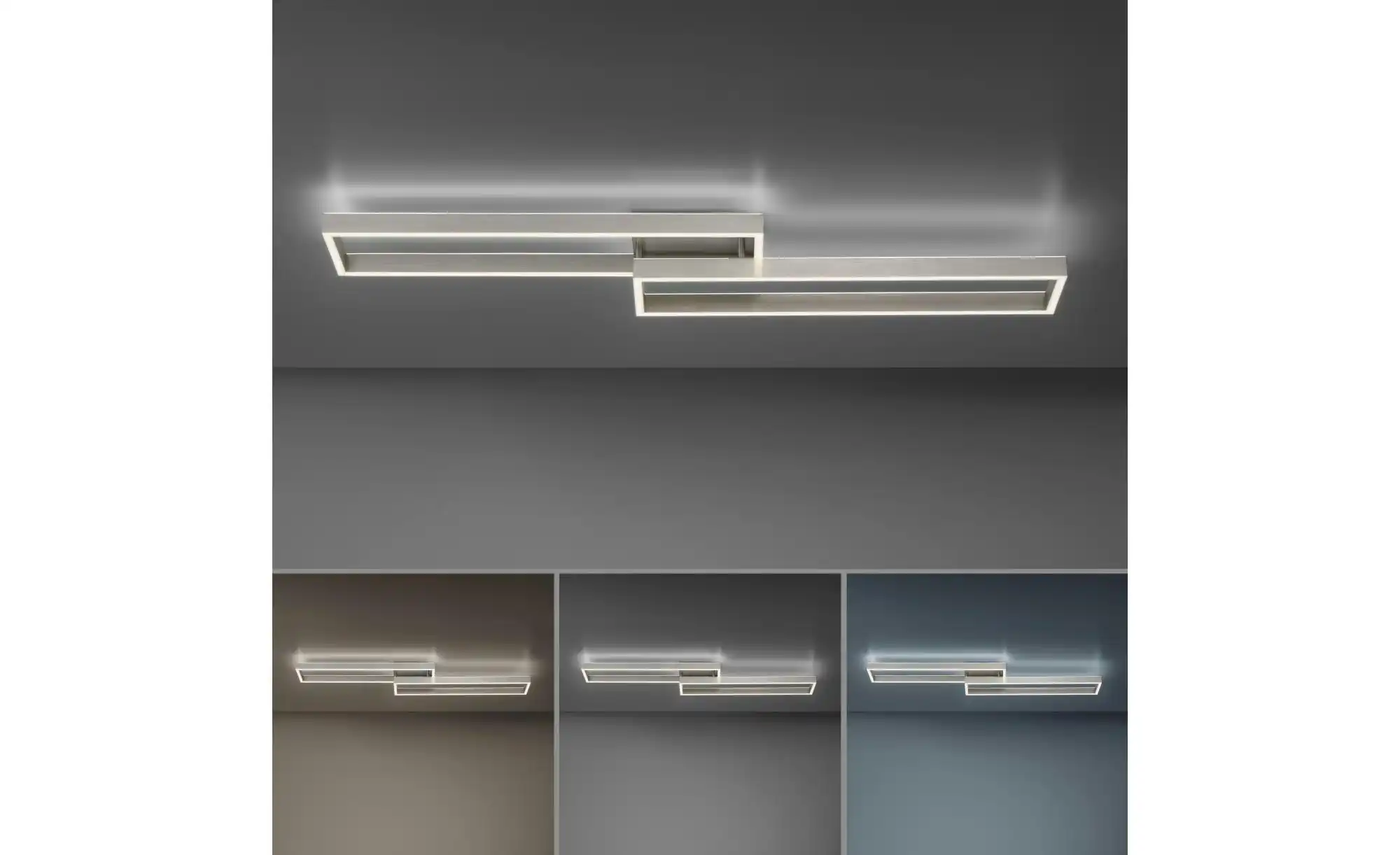 Paul Neuhaus LED-Deckenleuchte, 2-flammig, Nickel-matt