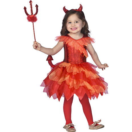 Halloween djævlekjole kostume str. 104