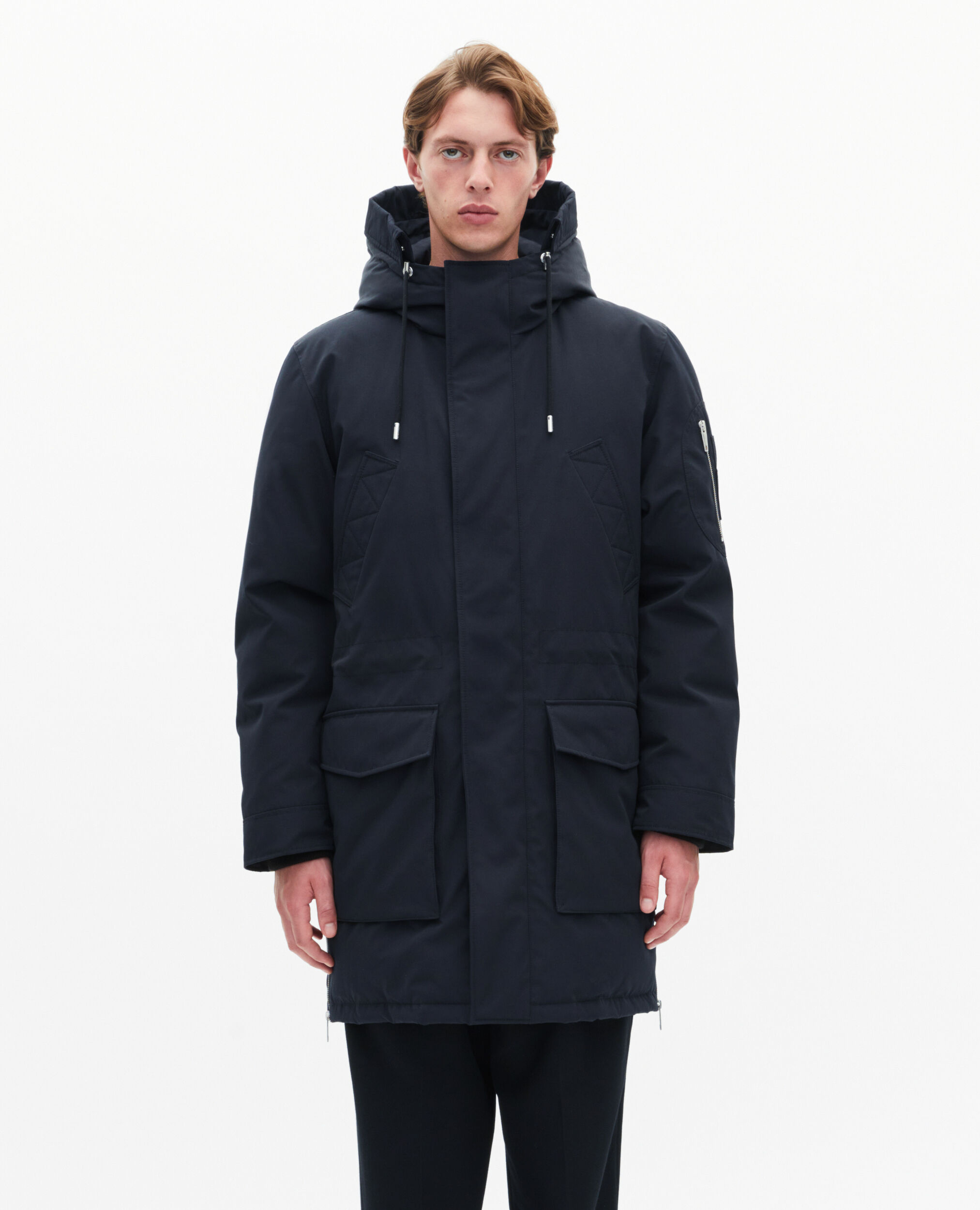 Parka à traitement déperlant marine