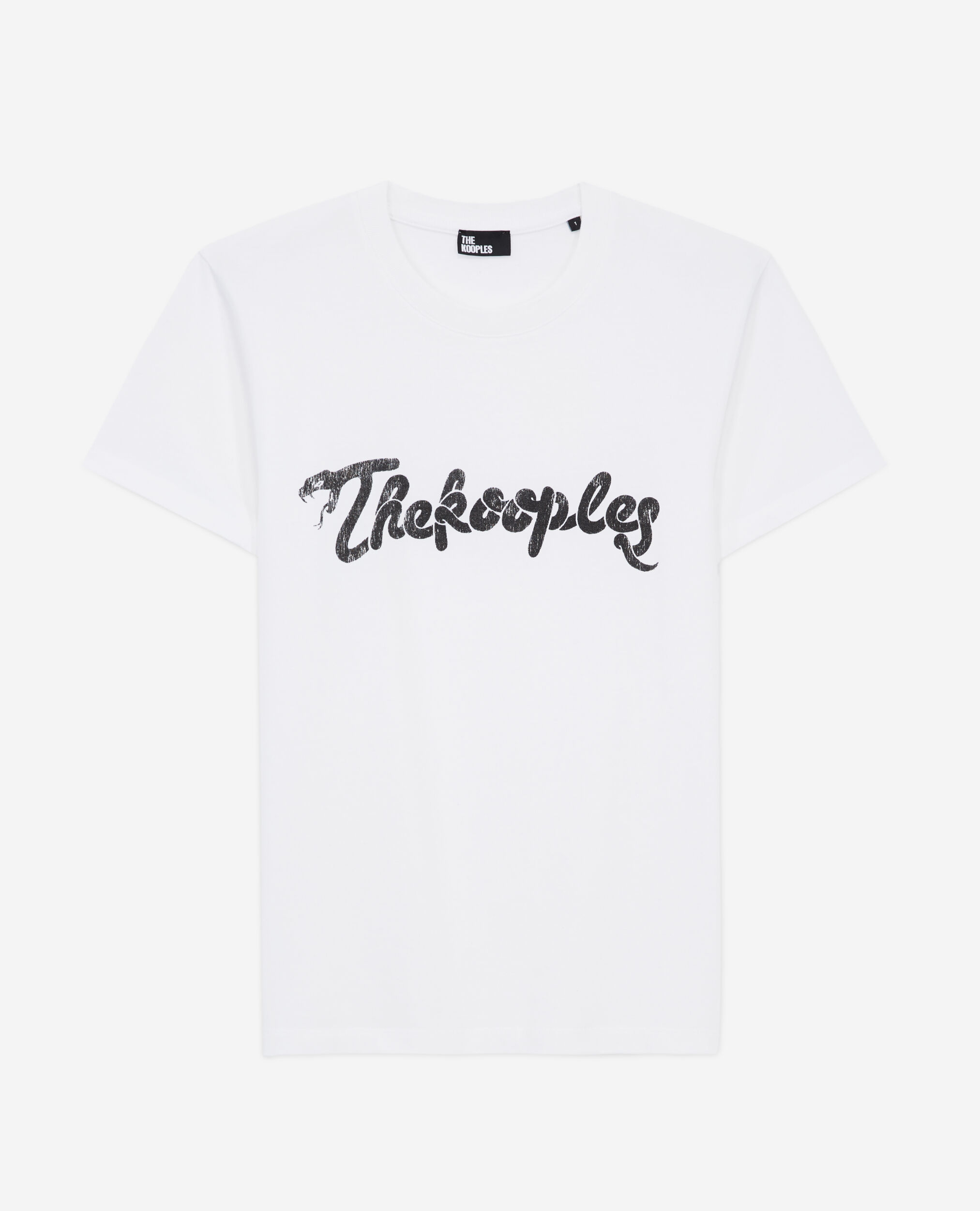 T-shirt blanc sérigraphié Snake logo