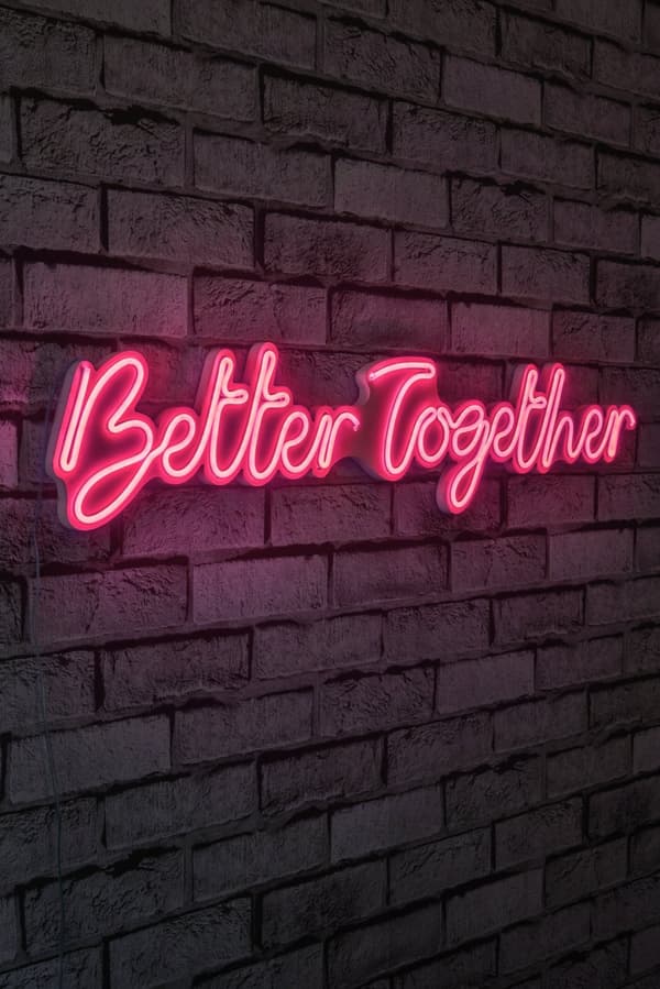 Dekorativ plast LED-belysning Better Together - Rosa