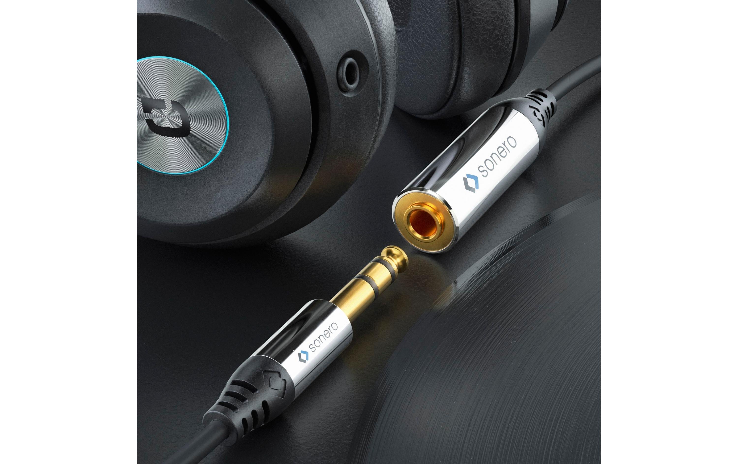Audio-Kabel 3.5 mm Klinke - 6.3 mm Klinke 0.25 msonero 3,5mm auf 6,3mm Audio Adapter Kabel 0,25m