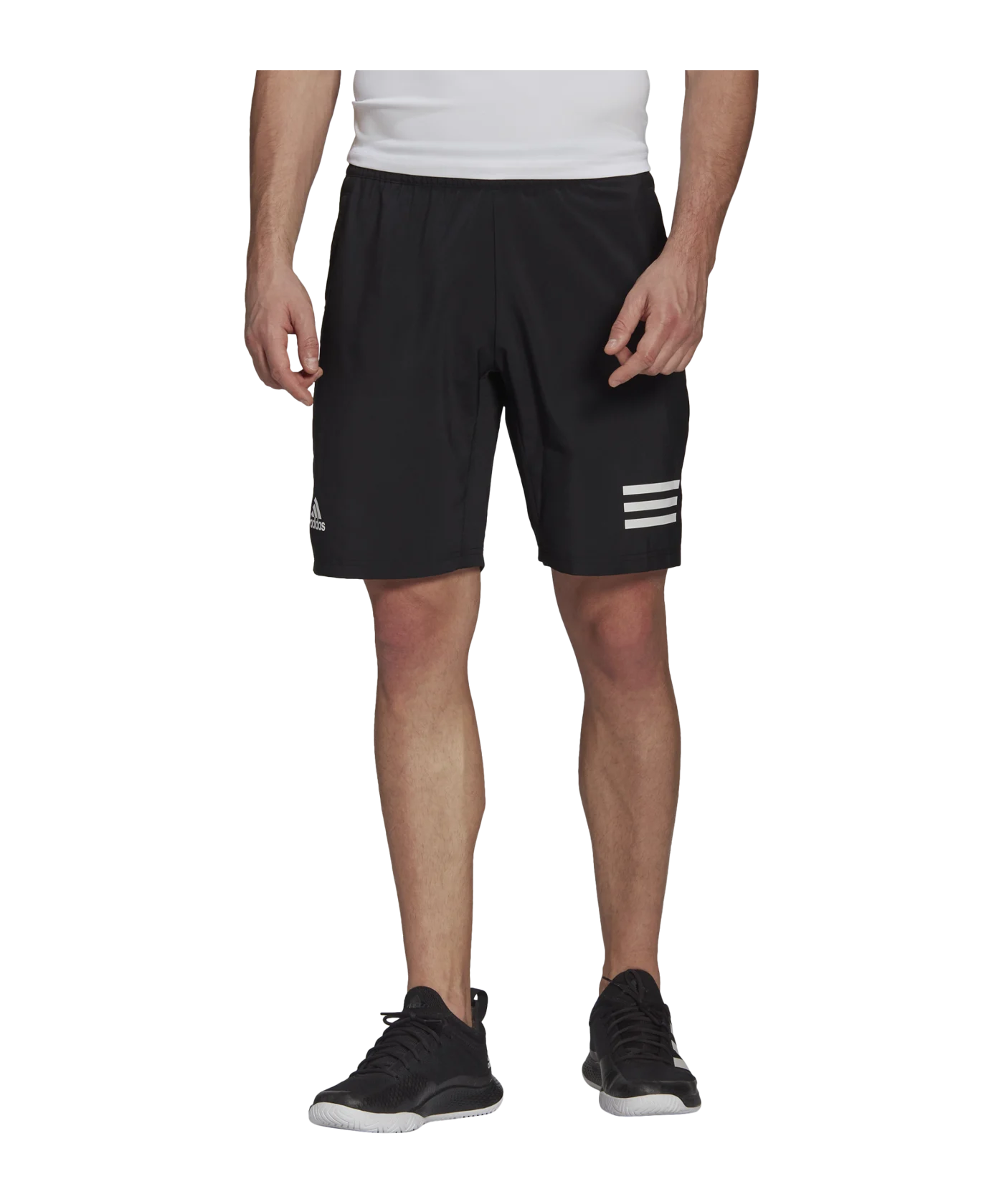 adidas 3 Stripes Tennis Short Schwarz Weiss