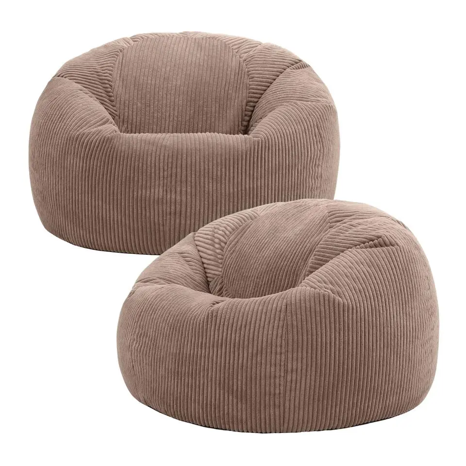 Set van 2 icon Zitzak Kingston - Corduroy Zitzak Volwassenen - Mokka