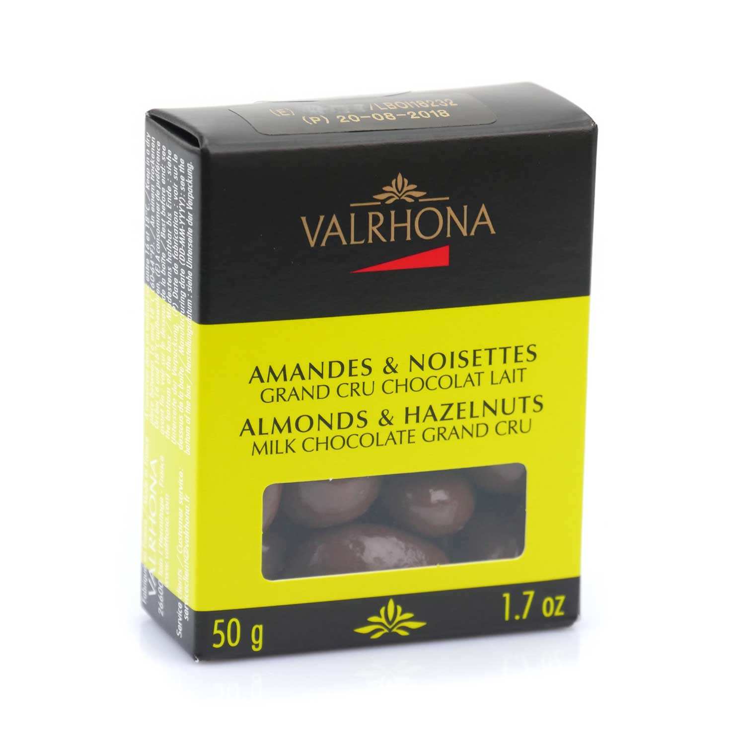 Amandes et noisettes au grand cru chocolat lait - Valrhona