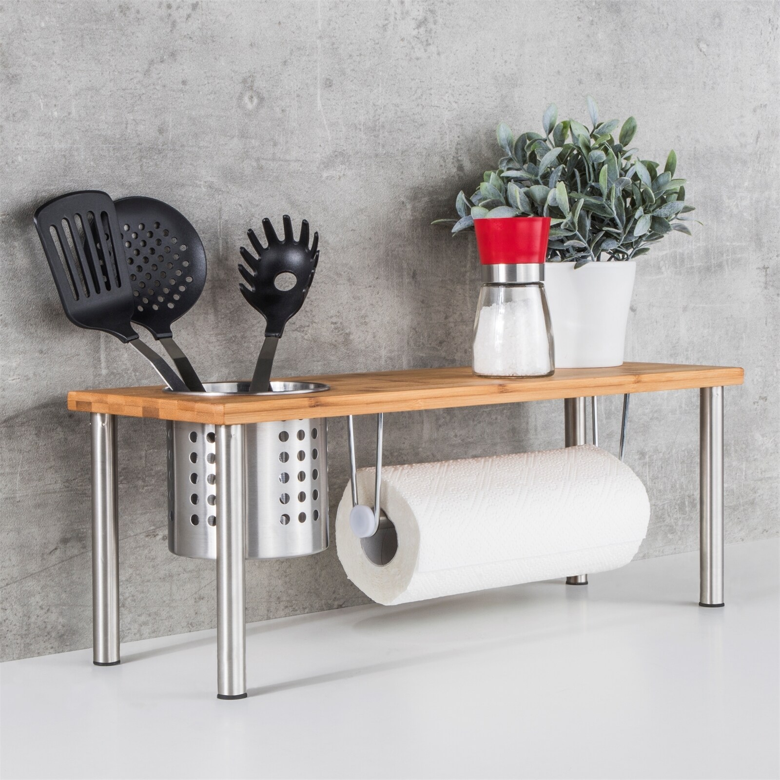 HTI-Living Regal Küchenregal aus Holz und Edelstahl
