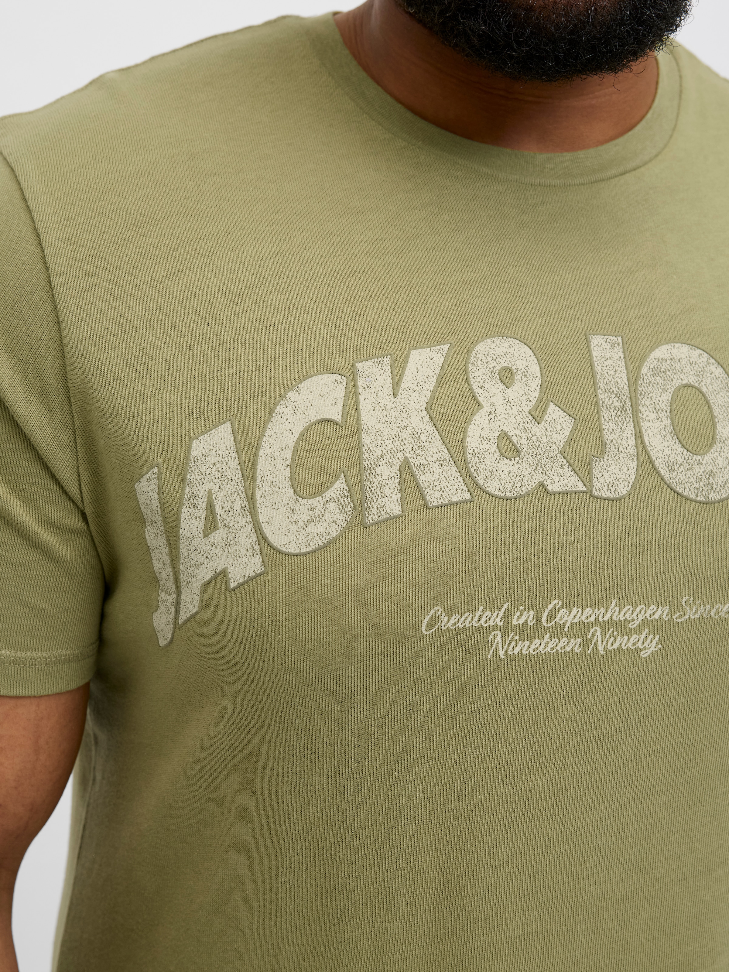 Jack & Jones PlusSize Print-Shirt »JORALMERIA BOLD BRANDING TEE SS CN PLS«, mit Logo Print