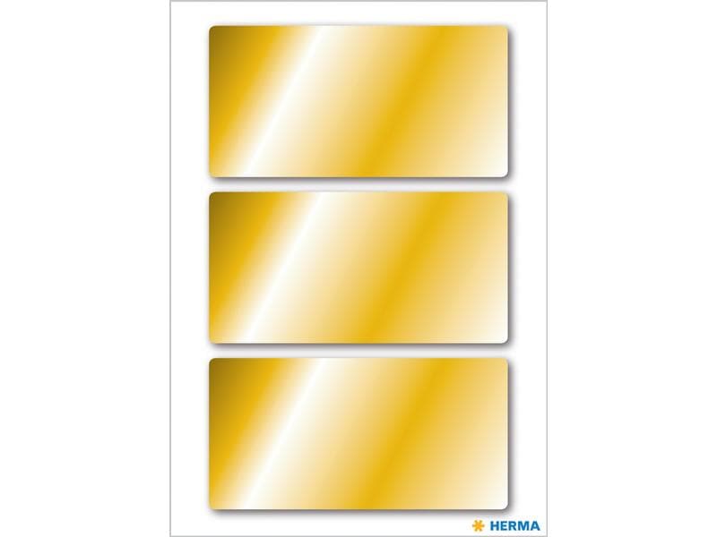 Herma Stickers Weihnachtssticker 3.4 x 6.7 cm 3 Blatt à 3 S Goldige Etiketten zur Verzierung