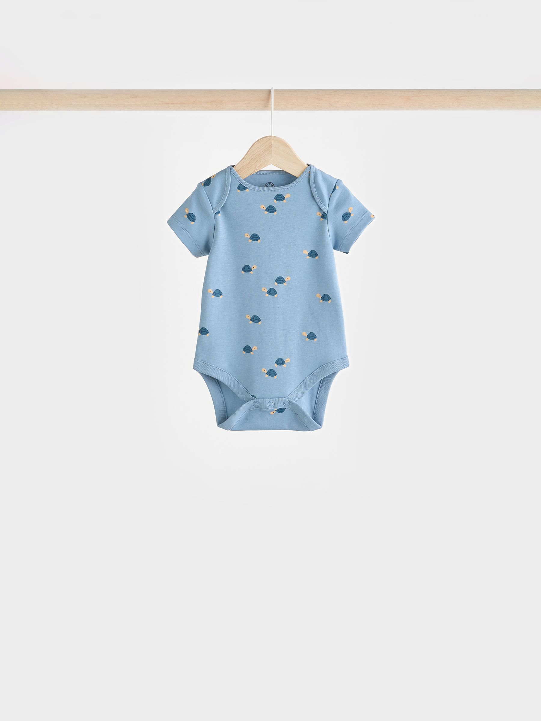 Blauwgroen - Baby 100% katoenen bodysuits verpakking van 7