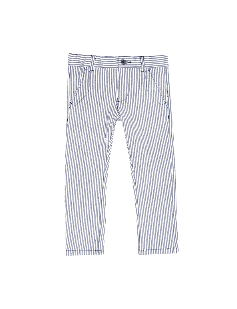 Boy's White and Blue Pants