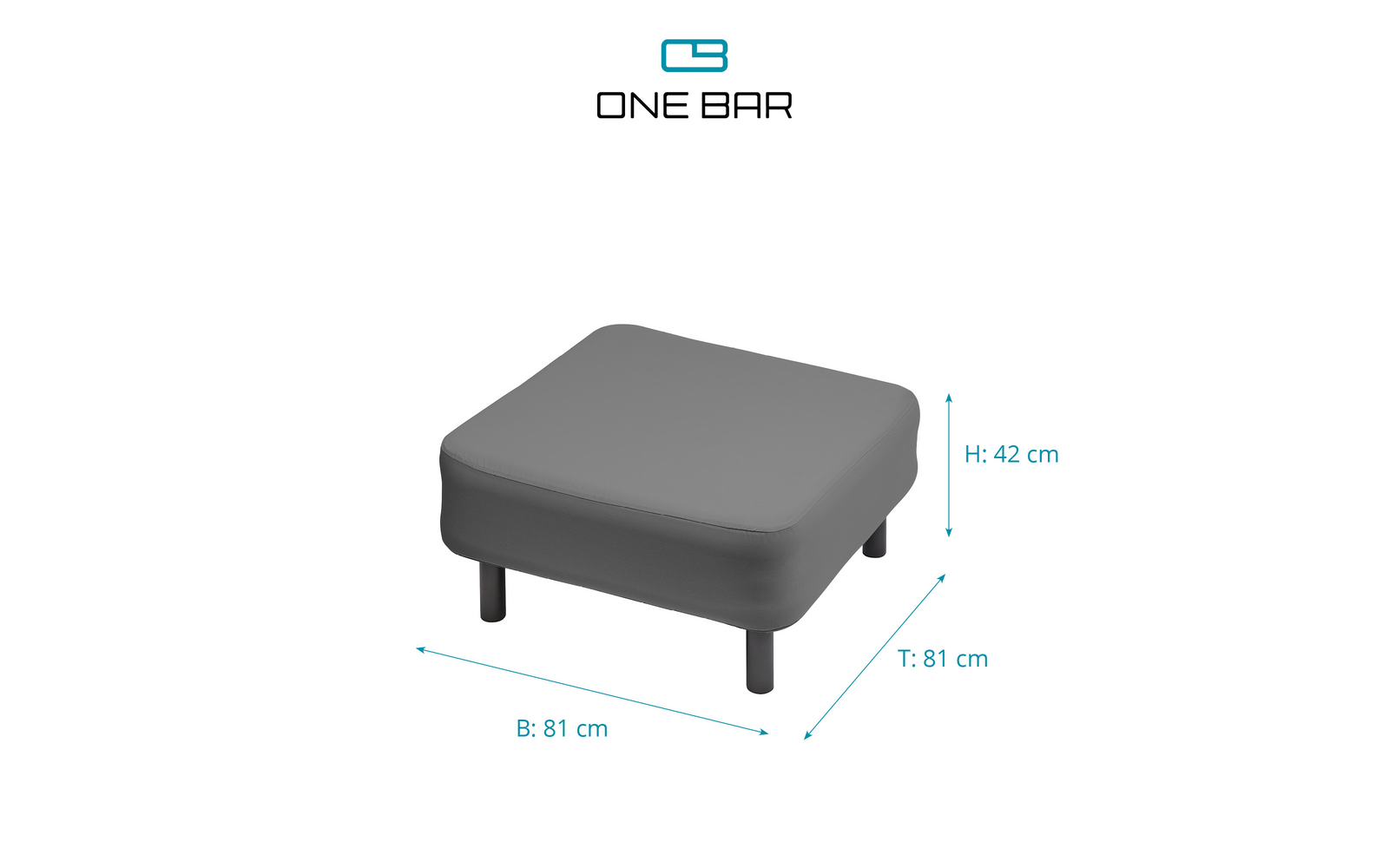 One bar Grundelement 3 Hocker Gestell