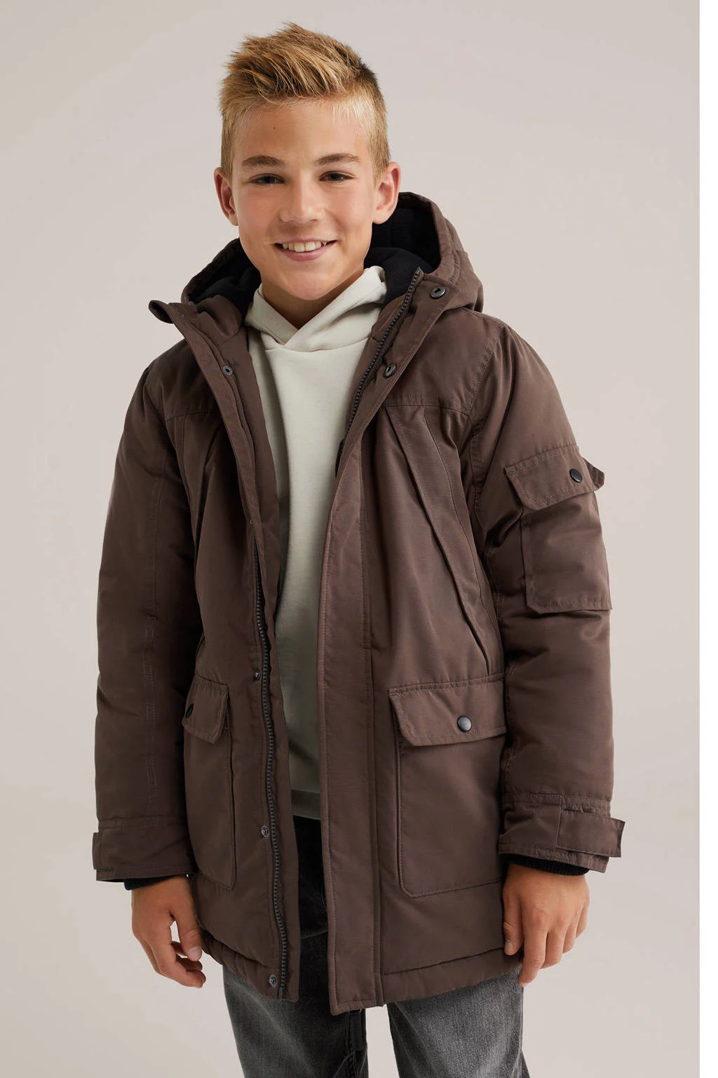 WE Fashion Blue Ridge parka bruin