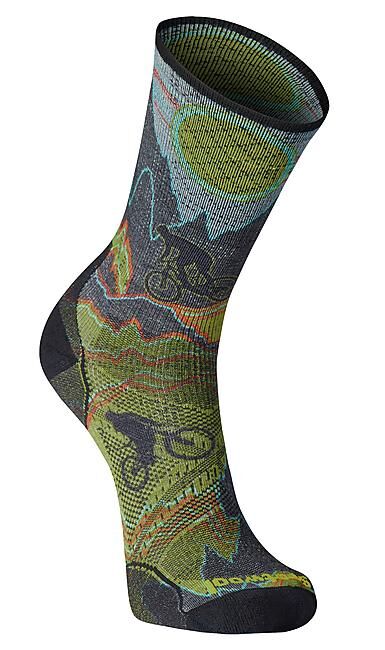 SMARTWOOL - CHAUSSETTE DE VELO CYCLE ZERO CUSHION PRINT CREW S
