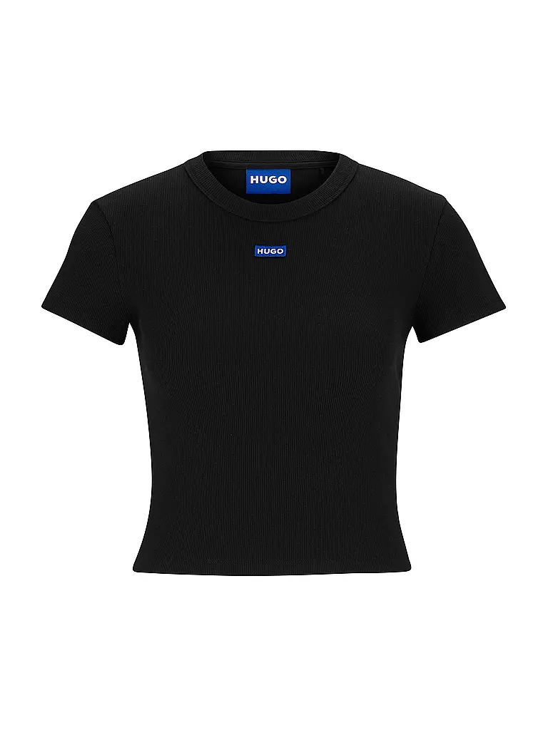 HUGO T-Shirt Cropped Fit schwarz
