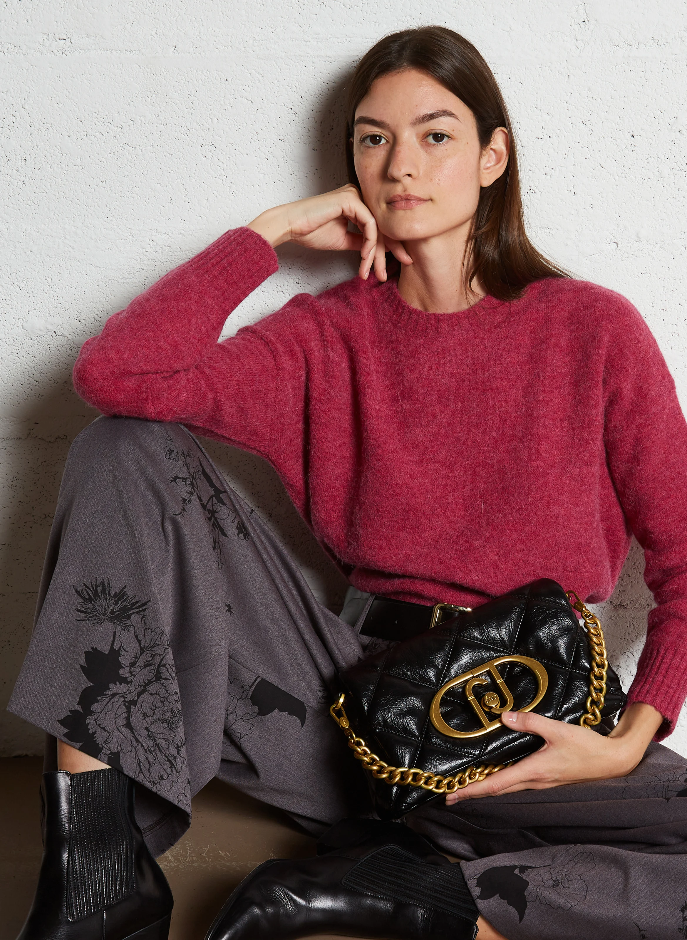 Sac porté épaule matelassé| Noir
