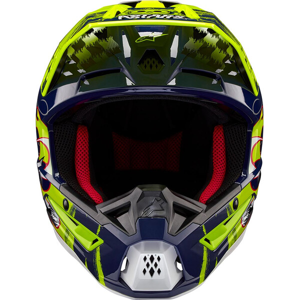 Alpinestars - Casque S-M5 Rash Navy / Jaune fluo / Brillant