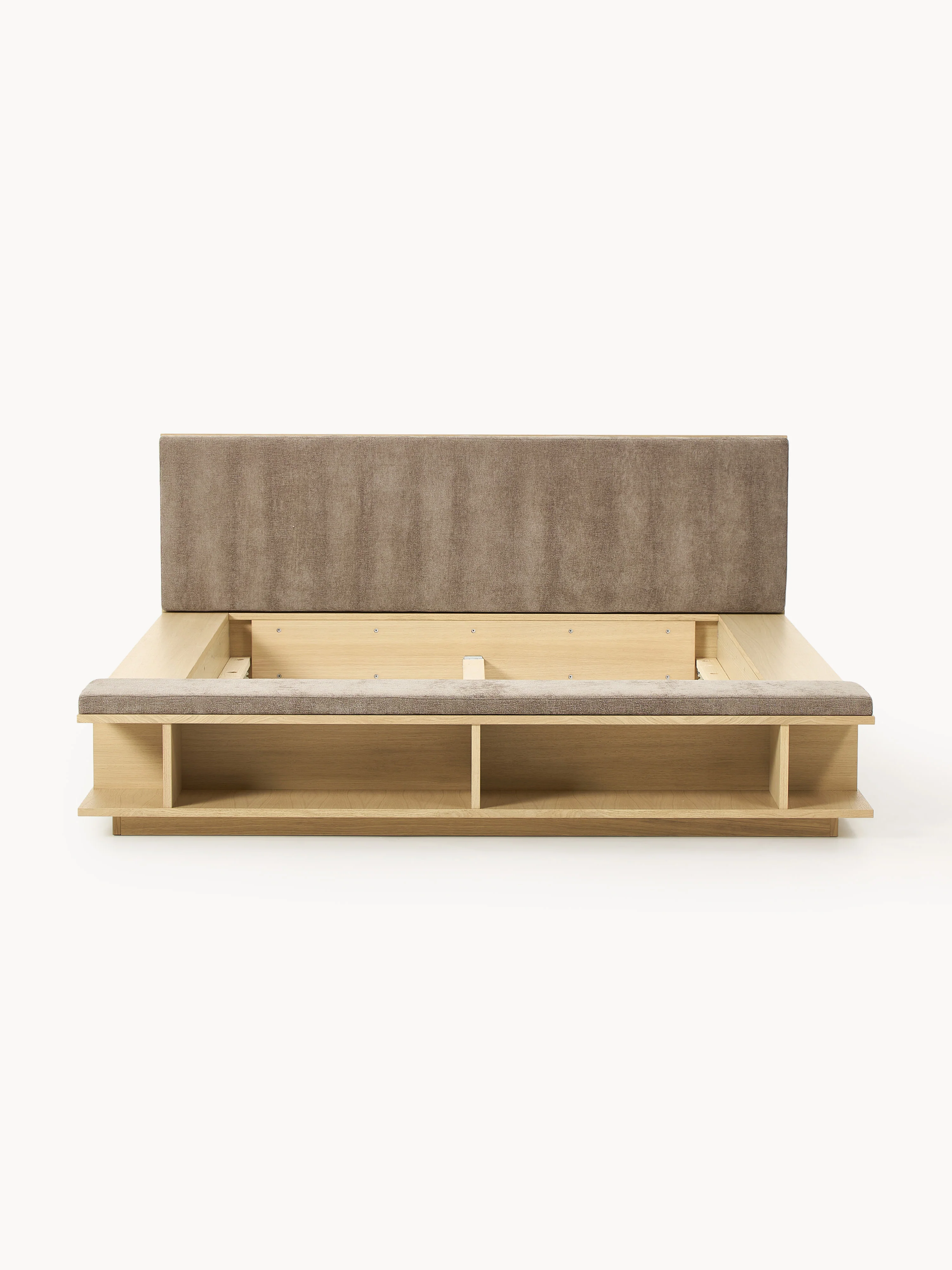 Houten bed Clark met bank en zijplanken