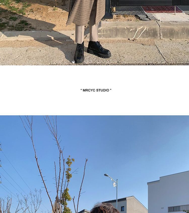 MRCYC - Geruite trenchcoat met dubbele rij knopen