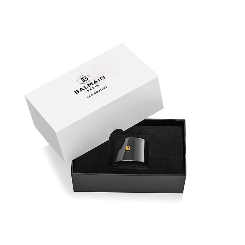 Balmain Paris - Cellulose Acetate Elastique pour Cheveux Black - Hårelastik
