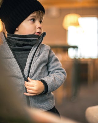 Lindberg Umeå Fleecesett, Grey melange/Black