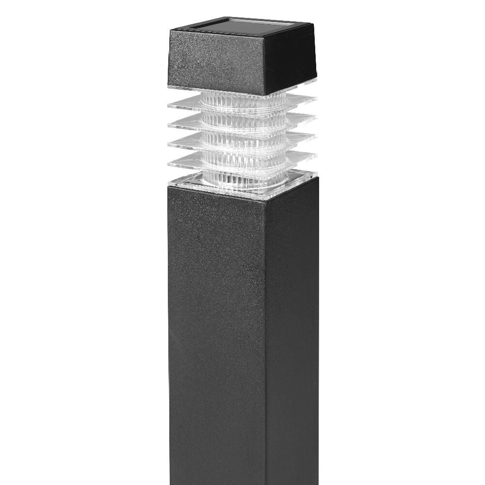 Borne solaire noire à planter