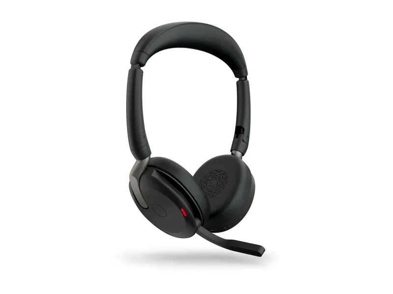 Jabra Evolve2 65 Flex UC Stereo - Headset - på øret - Bluetooth - trådløs - aktiv støjfjerning - USB-A - sort - Optimeret til UC