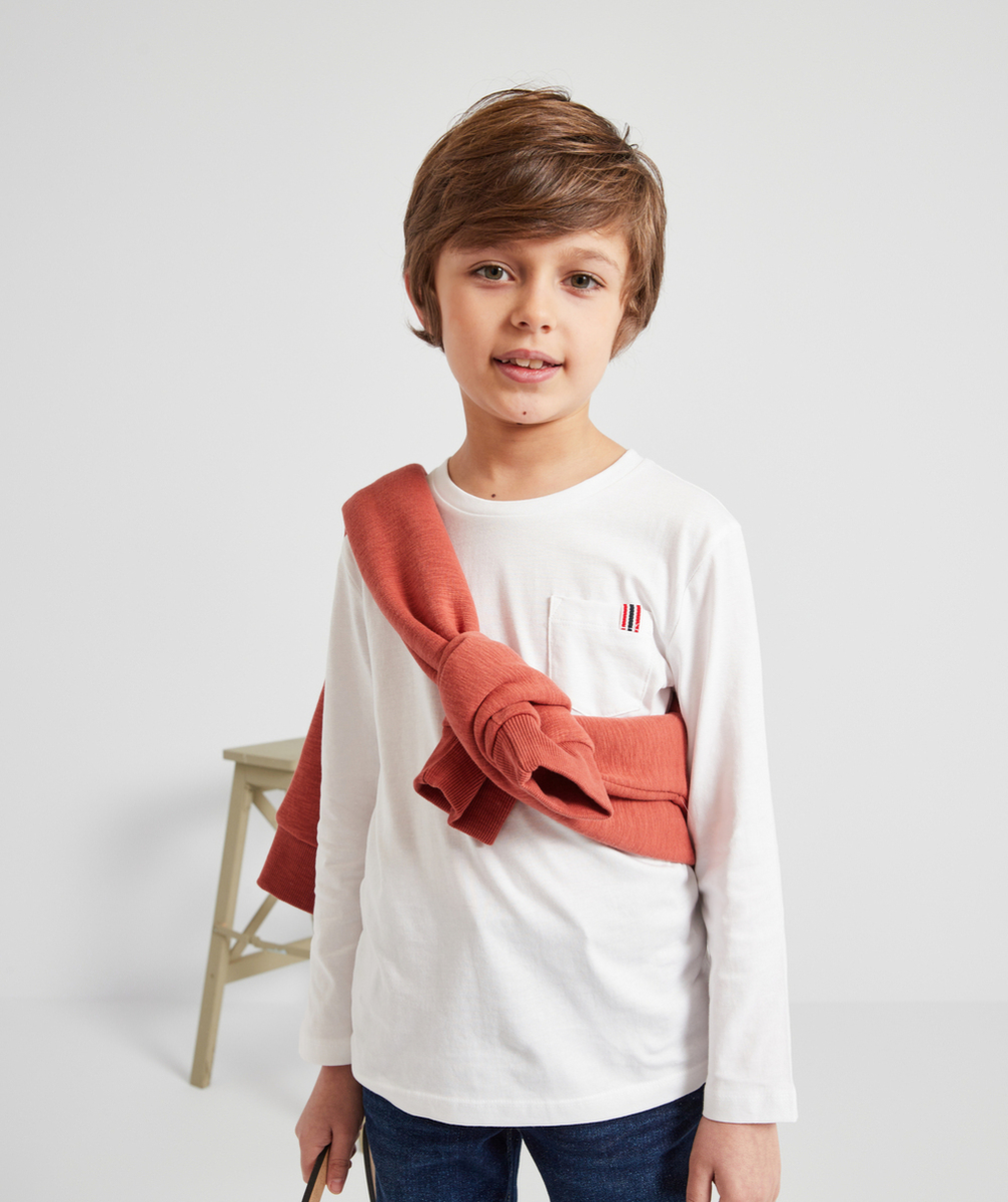 LE T-SHIRT BLANC AVEC POCHE EN COTON BIOLOGIQUE