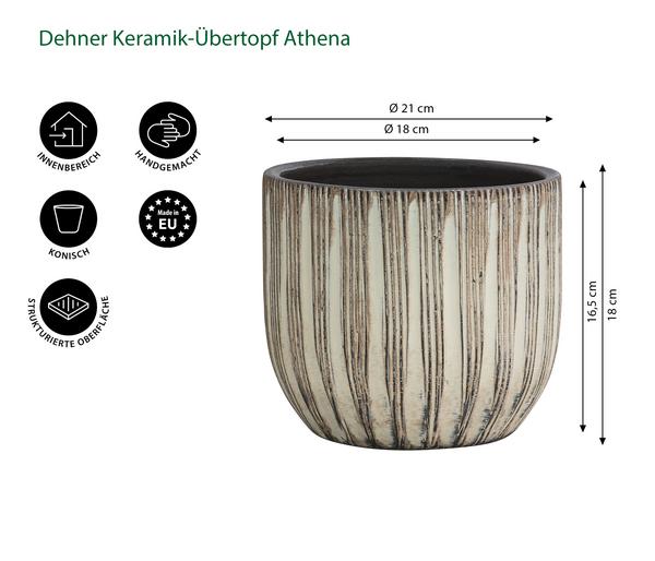 Dehner Keramik-Übertopf Athena, konisch,
