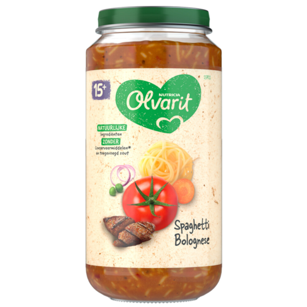 6x Olvarit Maaltijd 15m Spaghetti Bolognese250 gr