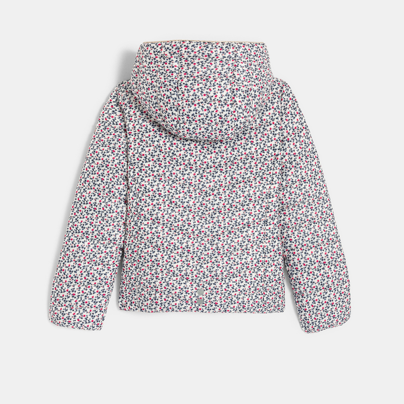 Doudoune légère réversible blanche fille