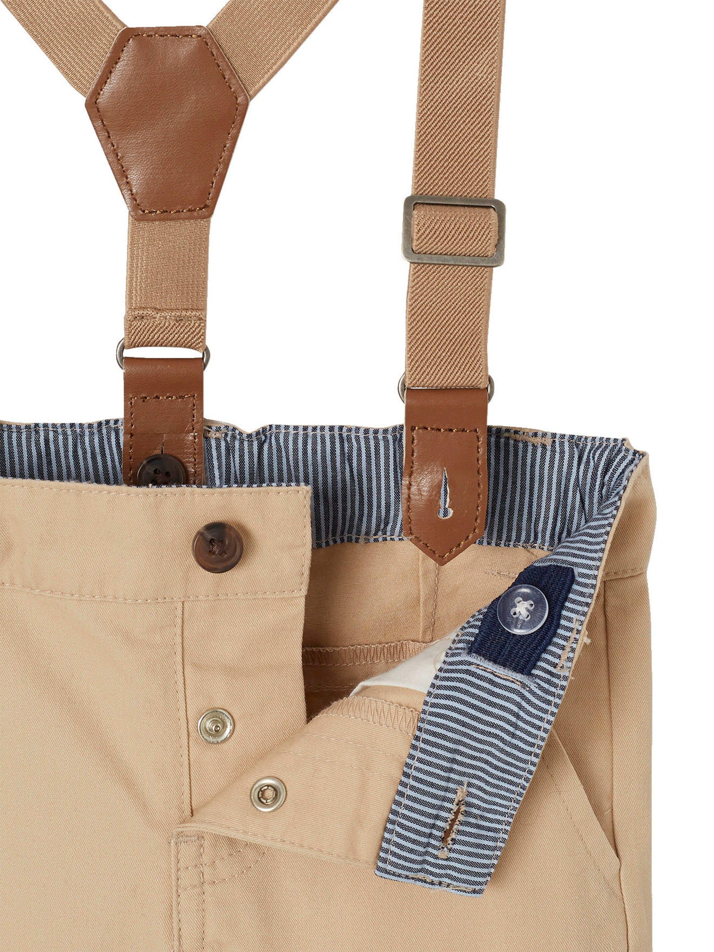Vertbaudet Festliches Baby-Outfit, 4 Teile beige